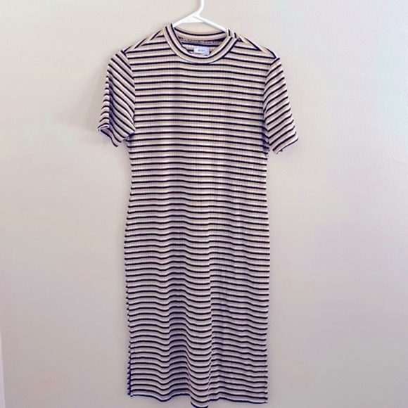 Striped Y2K RVCA midi bodycon dress - Picture 1 of 6